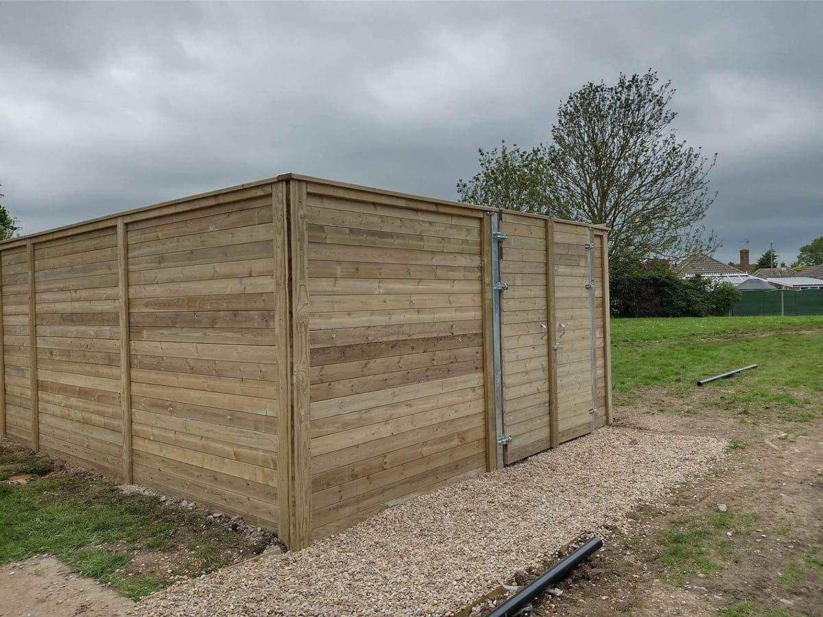 timber sound reflective fencing